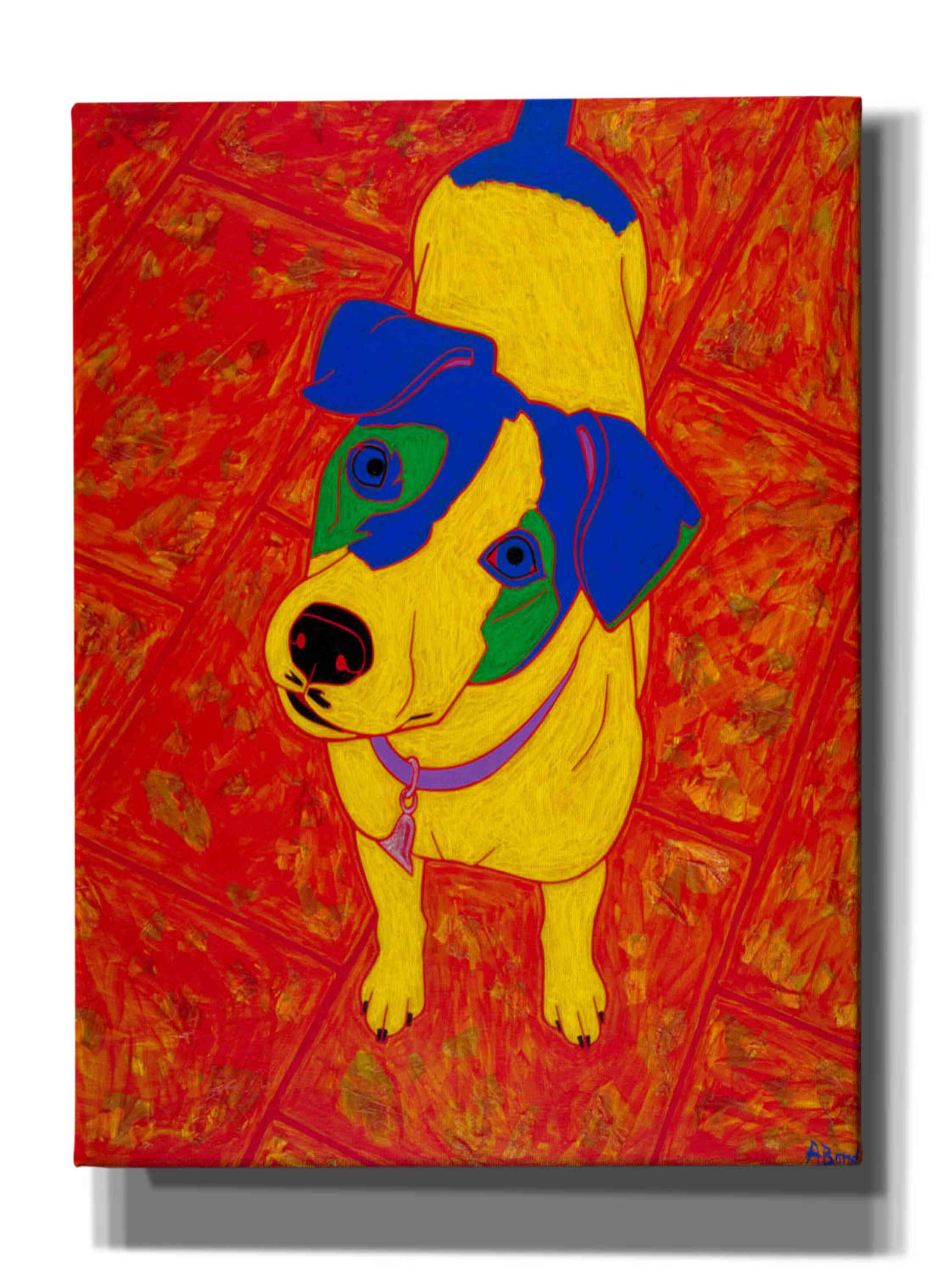 'Feisty Jack Russell' by Angela Bond Giclee Canvas Wall Art