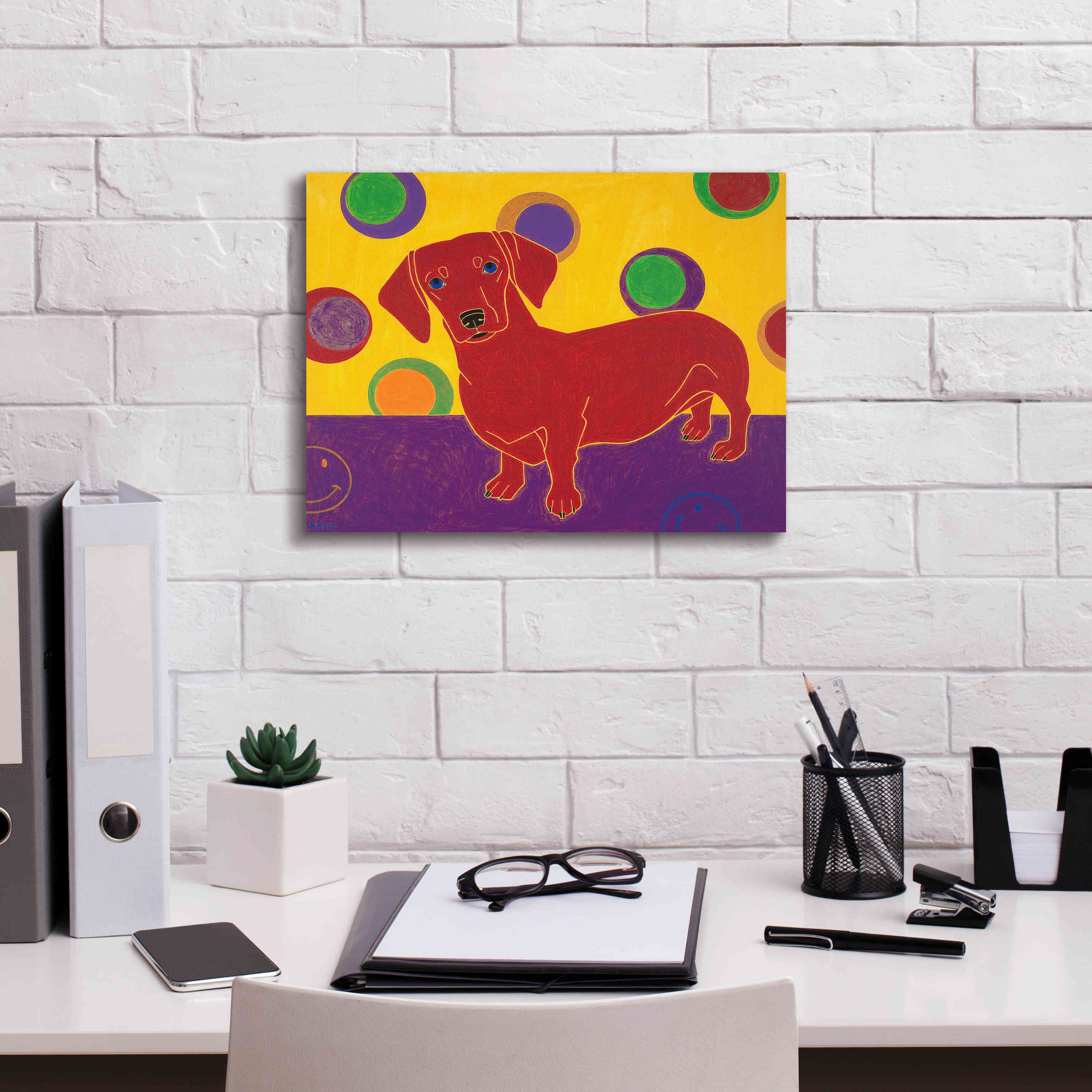 'Foot Long Fun III' by Angela Bond Giclee Canvas Wall Art,16x12