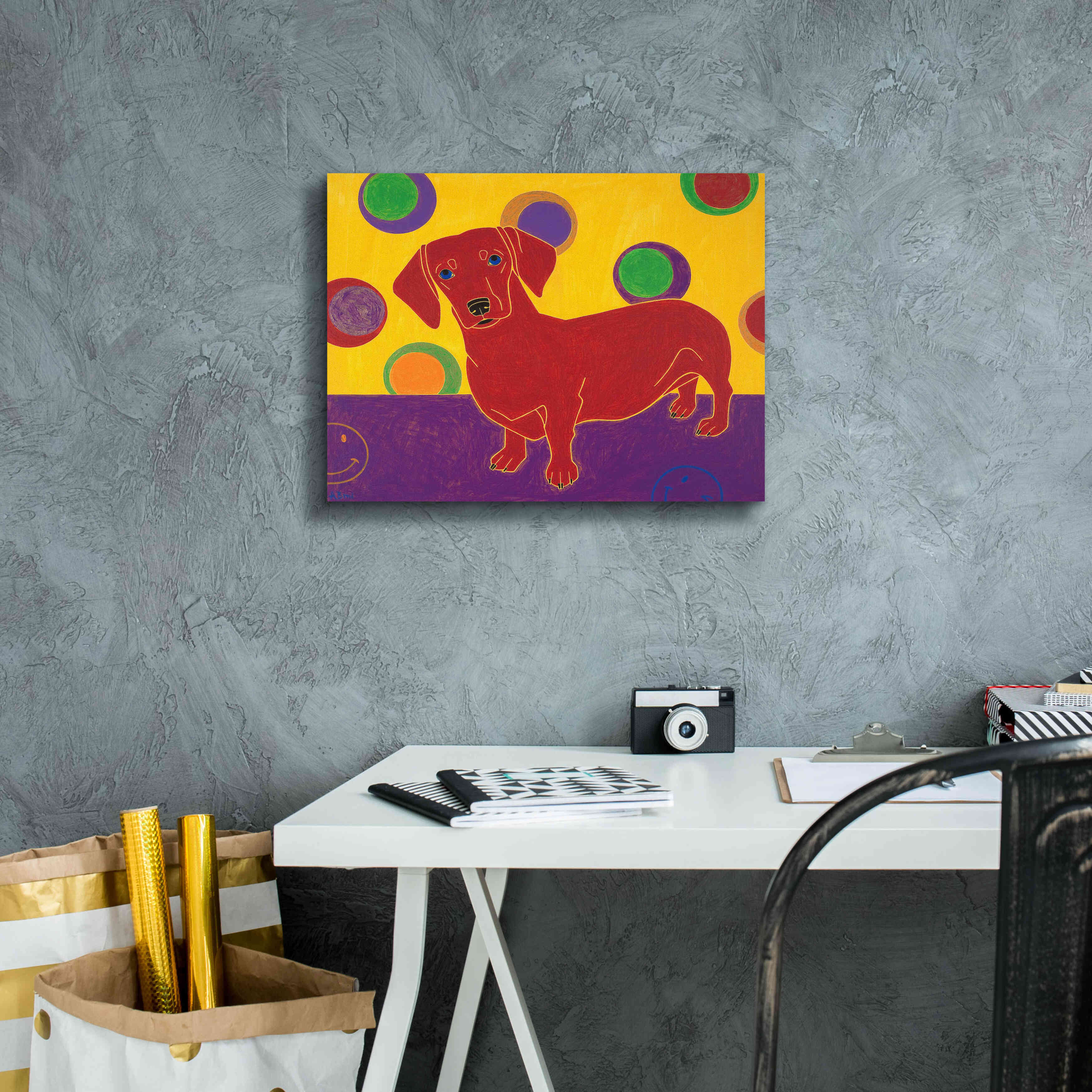 'Foot Long Fun III' by Angela Bond Giclee Canvas Wall Art,16x12