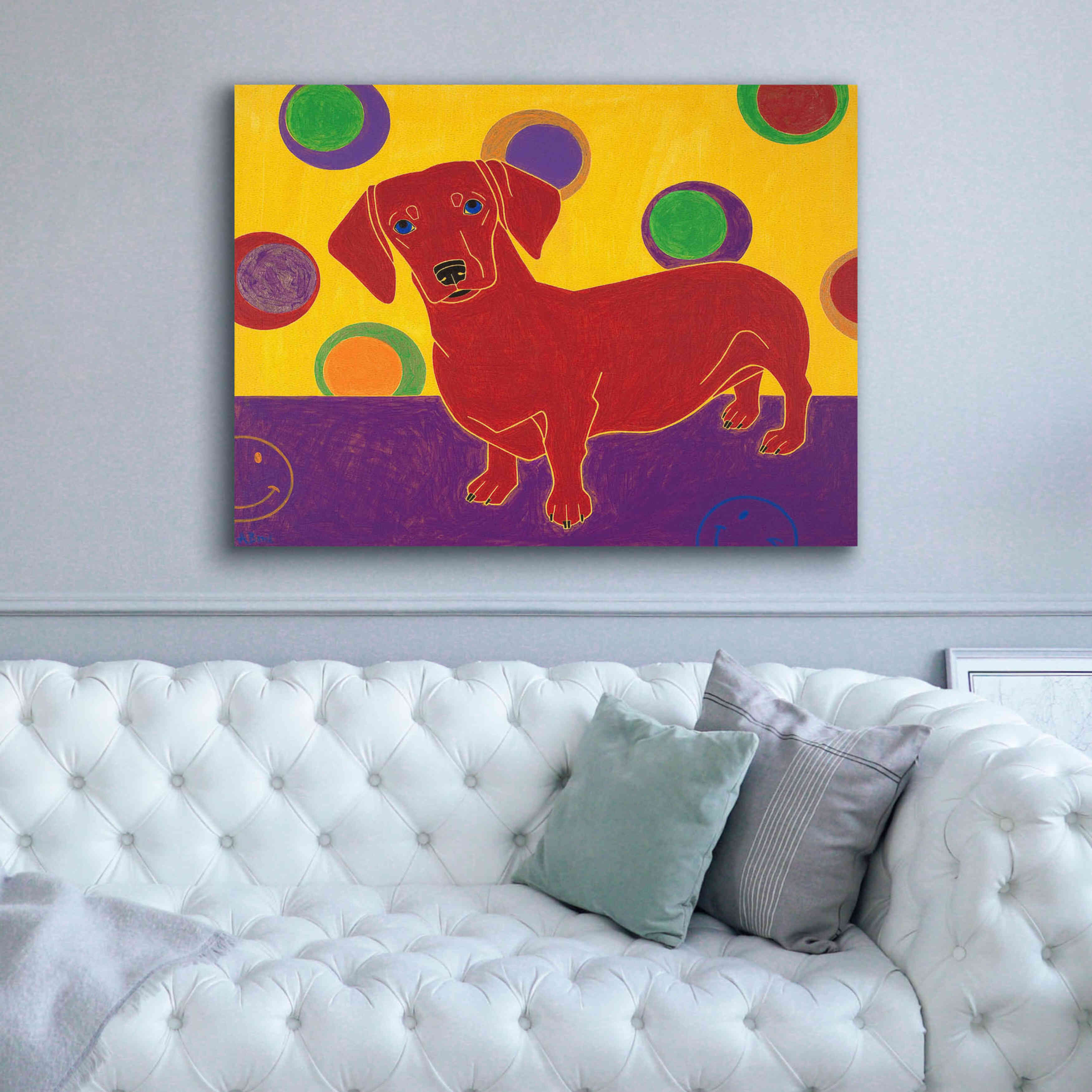 'Foot Long Fun III' by Angela Bond Giclee Canvas Wall Art,54x40