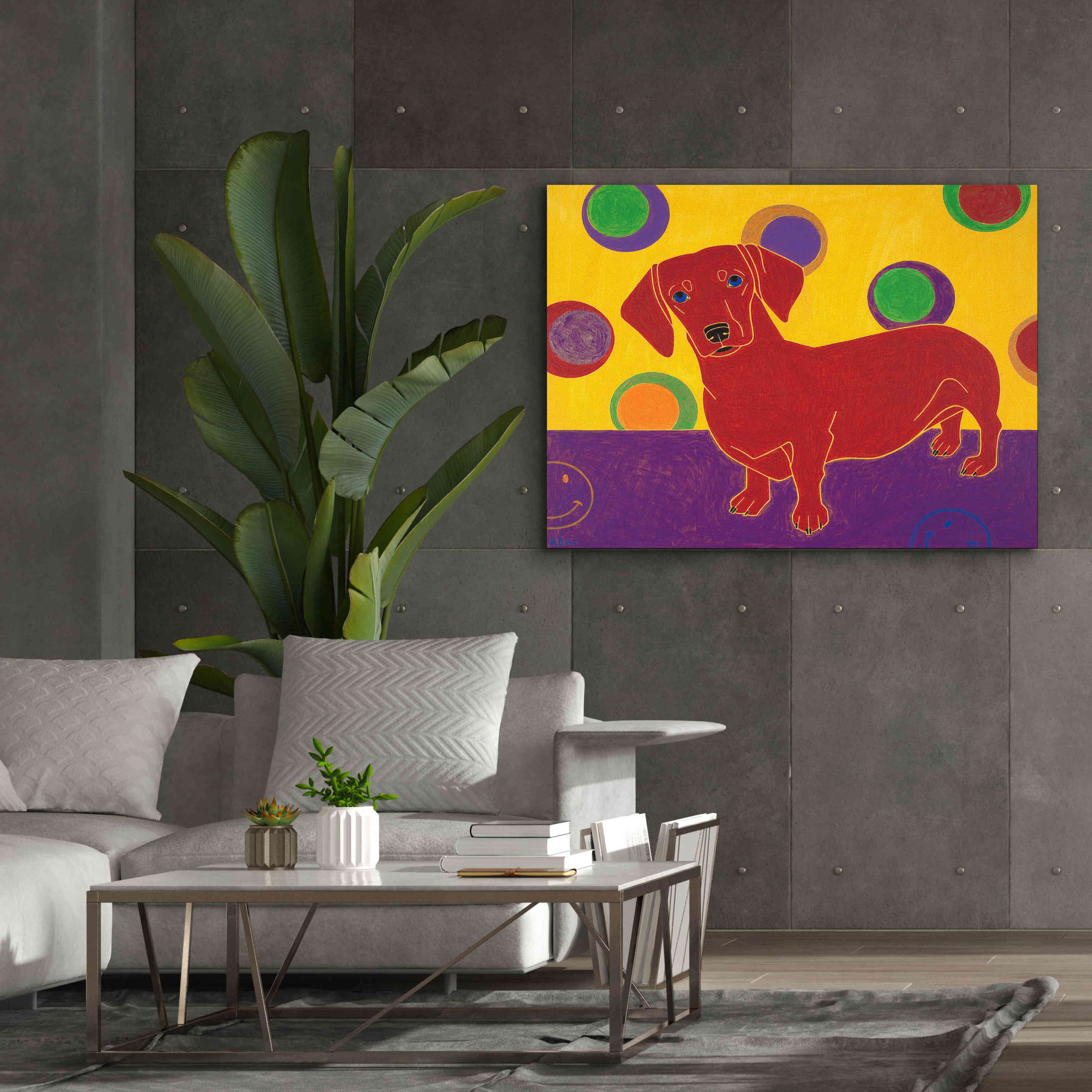 'Foot Long Fun III' by Angela Bond Giclee Canvas Wall Art,54x40