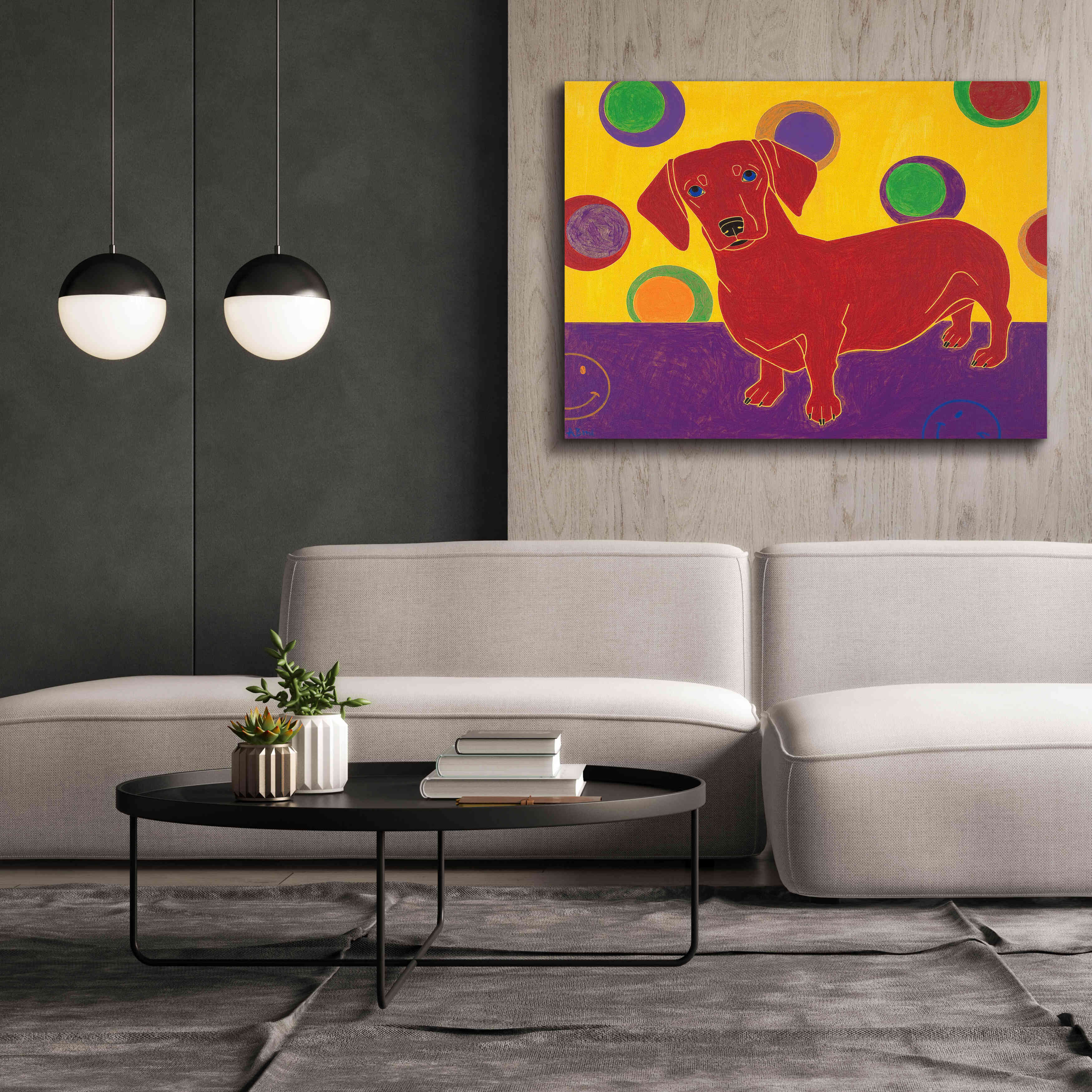 'Foot Long Fun III' by Angela Bond Giclee Canvas Wall Art,54x40