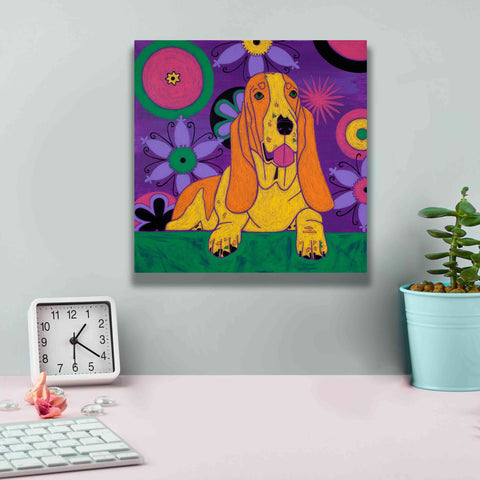 Image of 'Hush Puppeh' by Angela Bond Giclee Canvas Wall Art,12x12