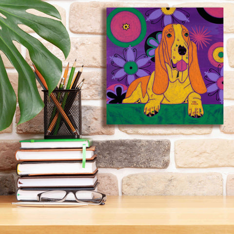 Image of 'Hush Puppeh' by Angela Bond Giclee Canvas Wall Art,12x12