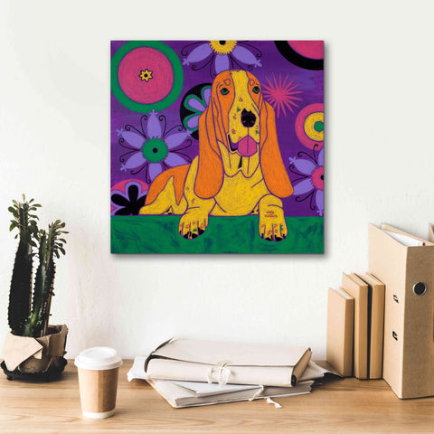Image of 'Hush Puppeh' by Angela Bond Giclee Canvas Wall Art,18x18