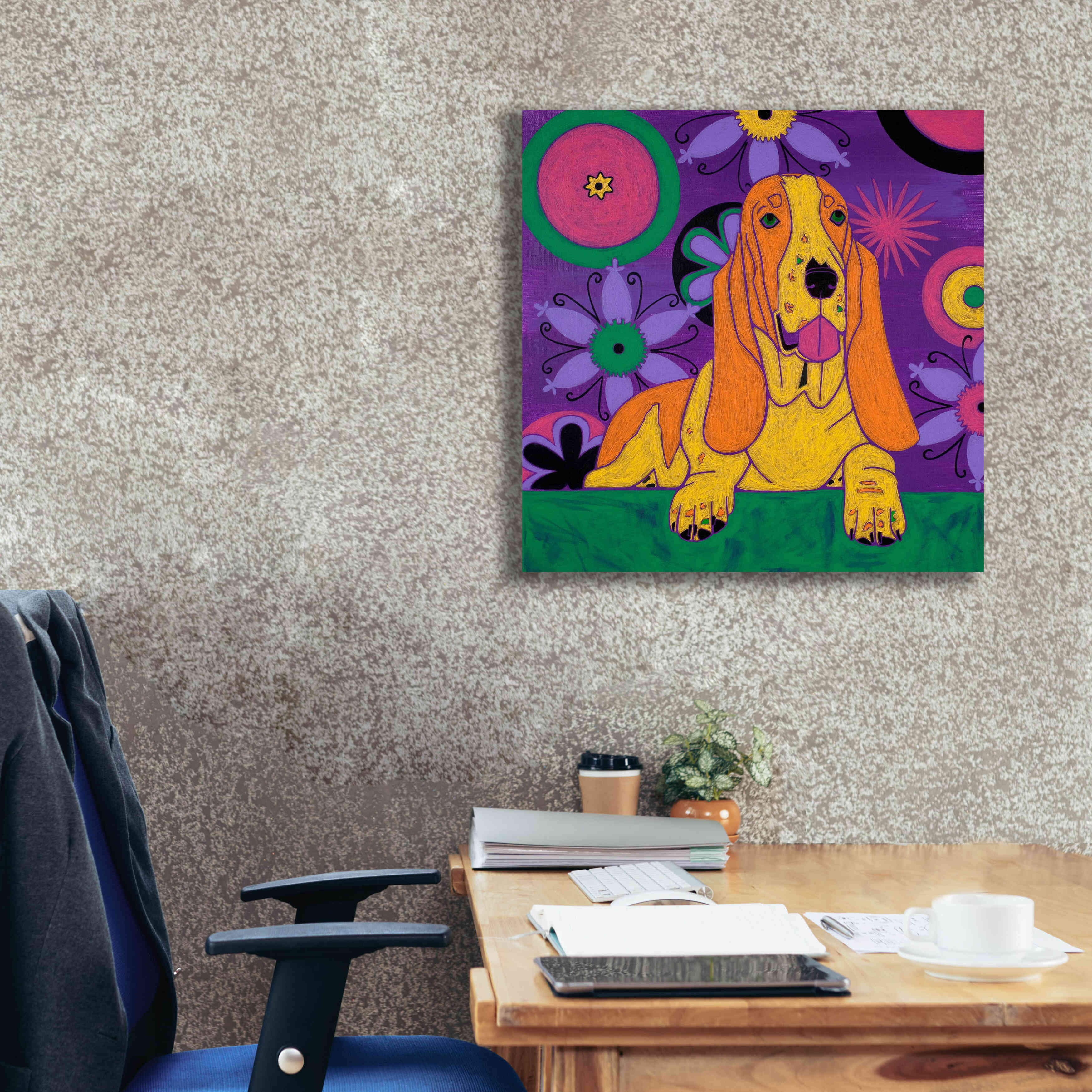 'Hush Puppeh' by Angela Bond Giclee Canvas Wall Art,26x26
