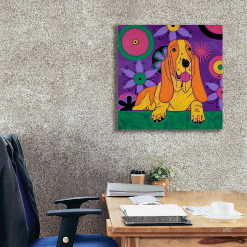 Image of 'Hush Puppeh' by Angela Bond Giclee Canvas Wall Art,26x26