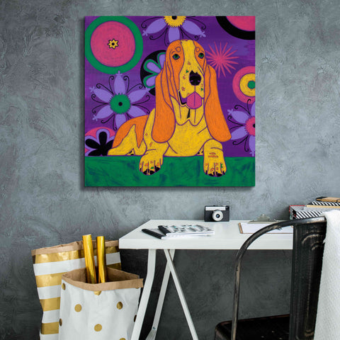 Image of 'Hush Puppeh' by Angela Bond Giclee Canvas Wall Art,26x26