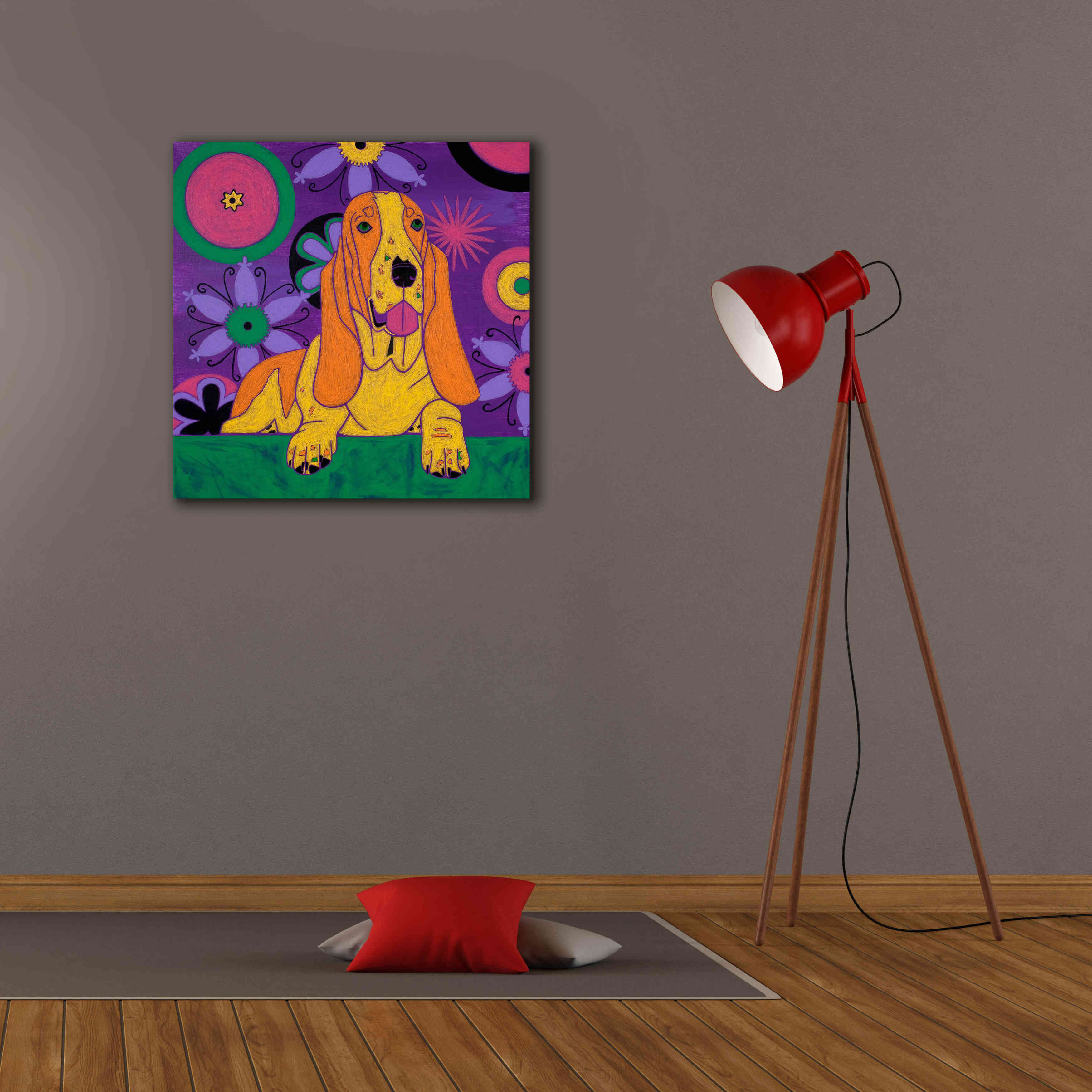 'Hush Puppeh' by Angela Bond Giclee Canvas Wall Art,26x26