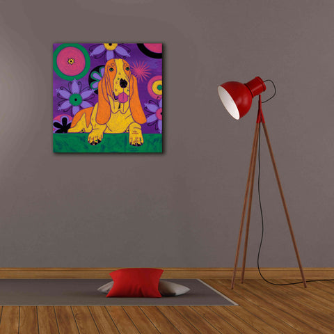 Image of 'Hush Puppeh' by Angela Bond Giclee Canvas Wall Art,26x26