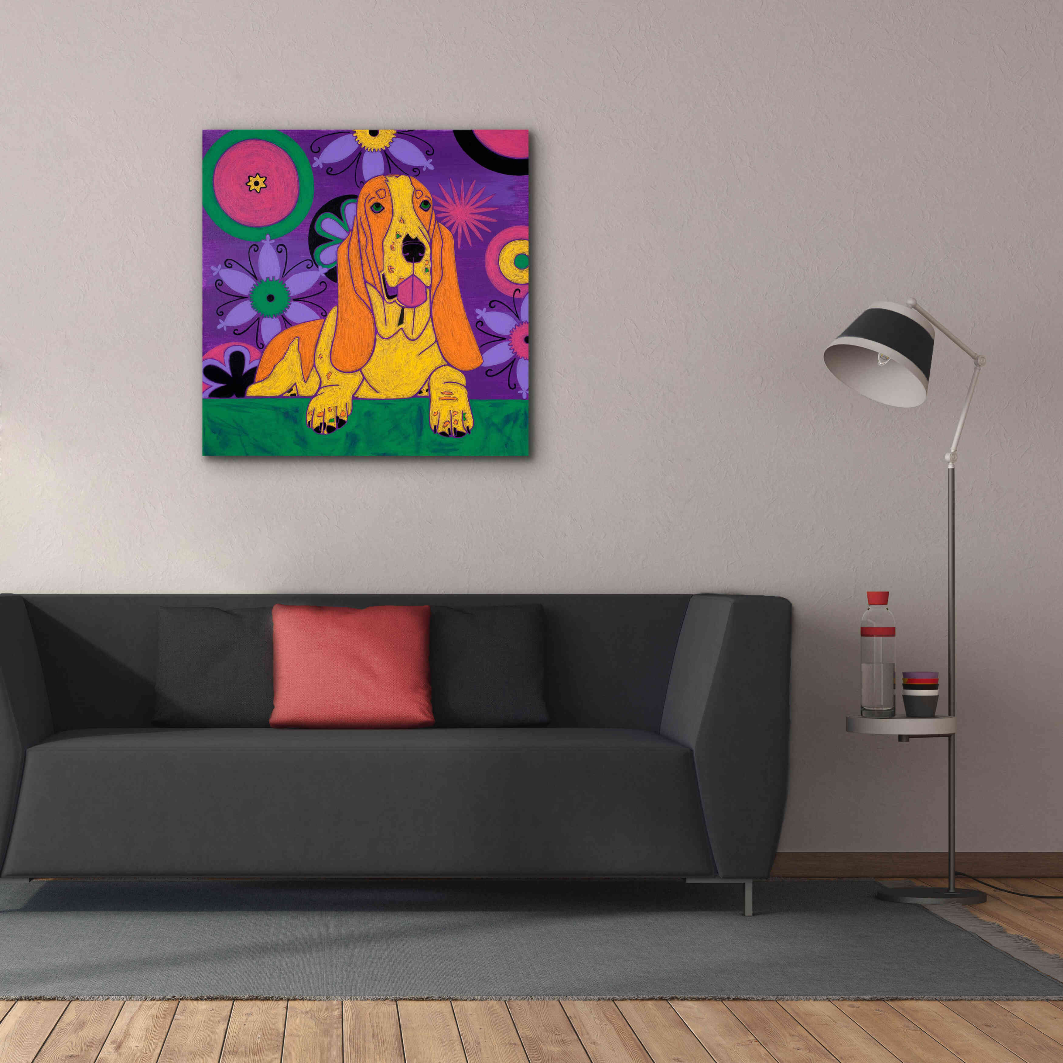 'Hush Puppeh' by Angela Bond Giclee Canvas Wall Art,37x37