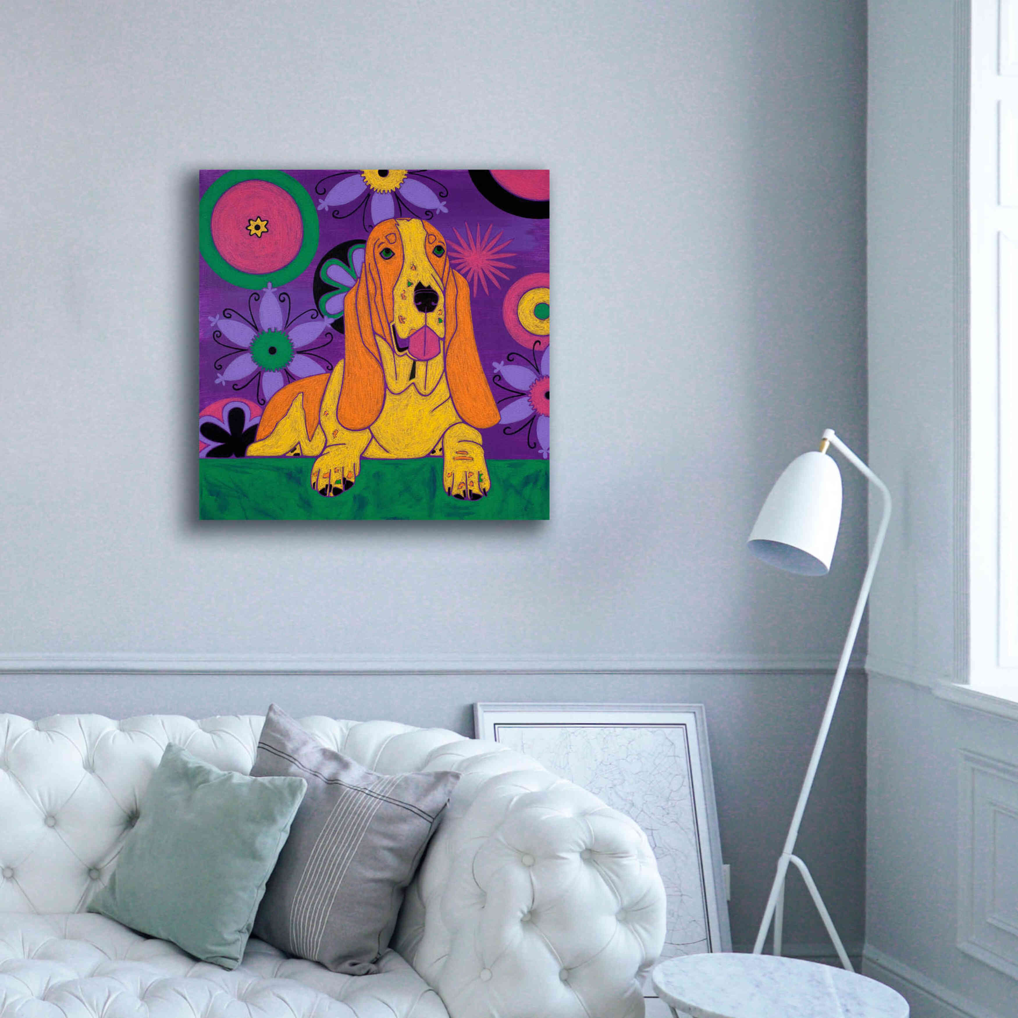 'Hush Puppeh' by Angela Bond Giclee Canvas Wall Art,37x37