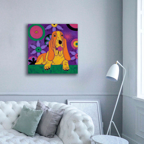 Image of 'Hush Puppeh' by Angela Bond Giclee Canvas Wall Art,37x37