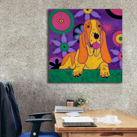 Image of 'Hush Puppeh' by Angela Bond Giclee Canvas Wall Art,37x37