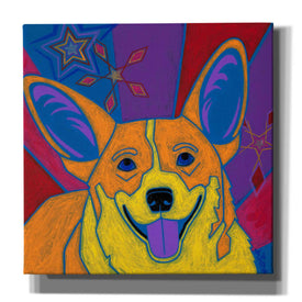 'Joyful Corgi' by Angela Bond Giclee Canvas Wall Art