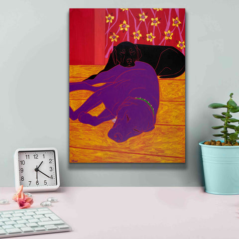 Image of 'Let Sleeping Dogs Lie' by Angela Bond Giclee Canvas Wall Art,12x16