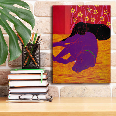 Image of 'Let Sleeping Dogs Lie' by Angela Bond Giclee Canvas Wall Art,12x16