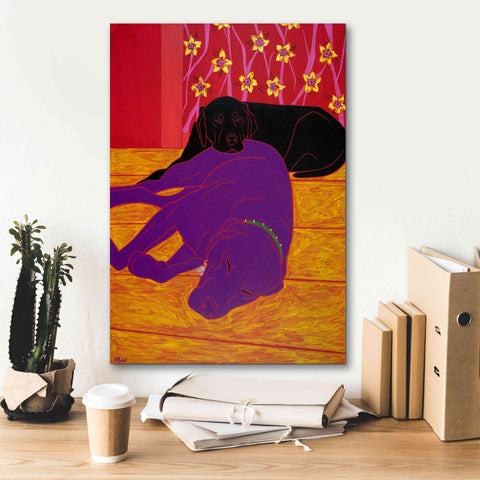Image of 'Let Sleeping Dogs Lie' by Angela Bond Giclee Canvas Wall Art,18x26