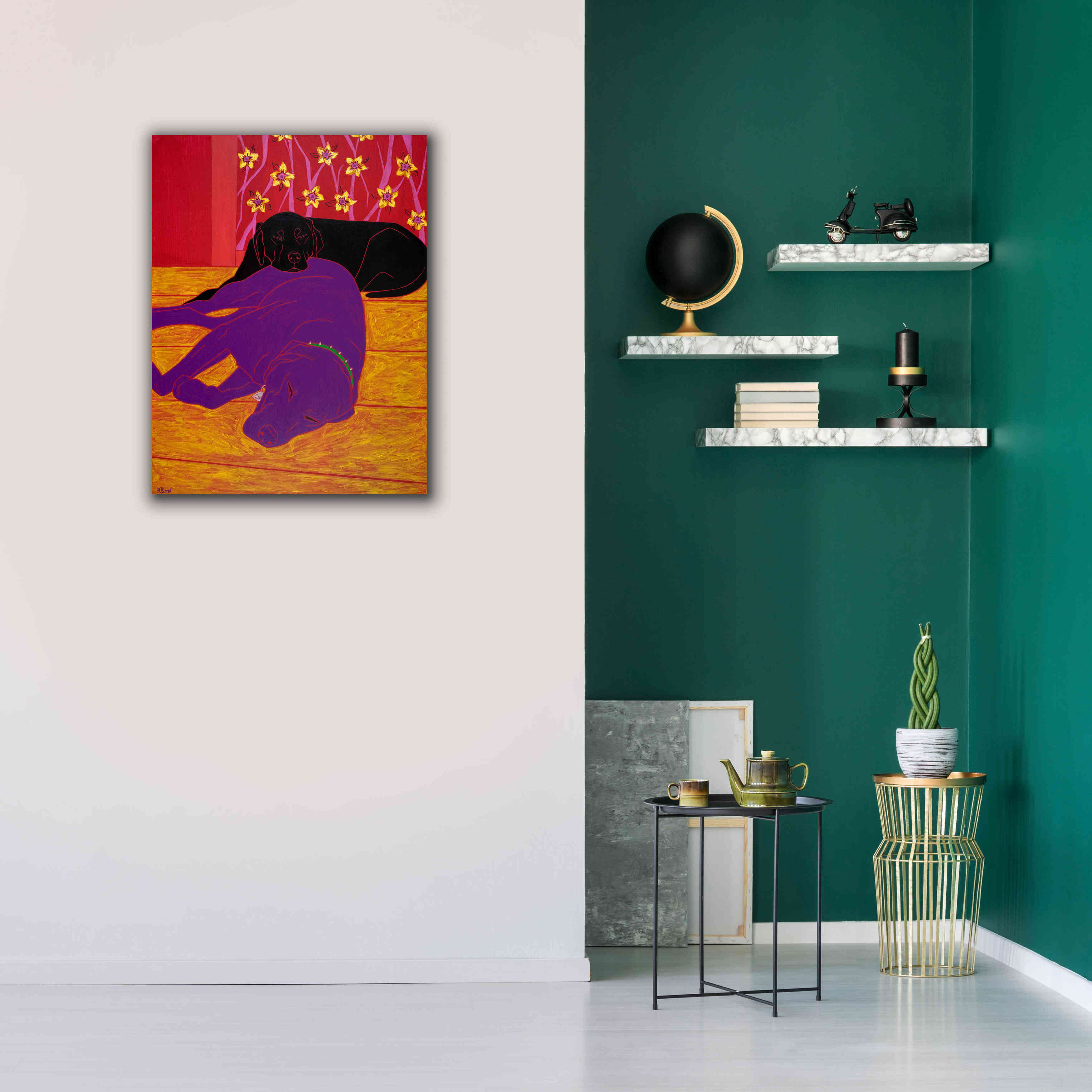 'Let Sleeping Dogs Lie' by Angela Bond Giclee Canvas Wall Art,26x34