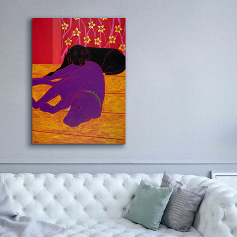 Image of 'Let Sleeping Dogs Lie' by Angela Bond Giclee Canvas Wall Art,40x54