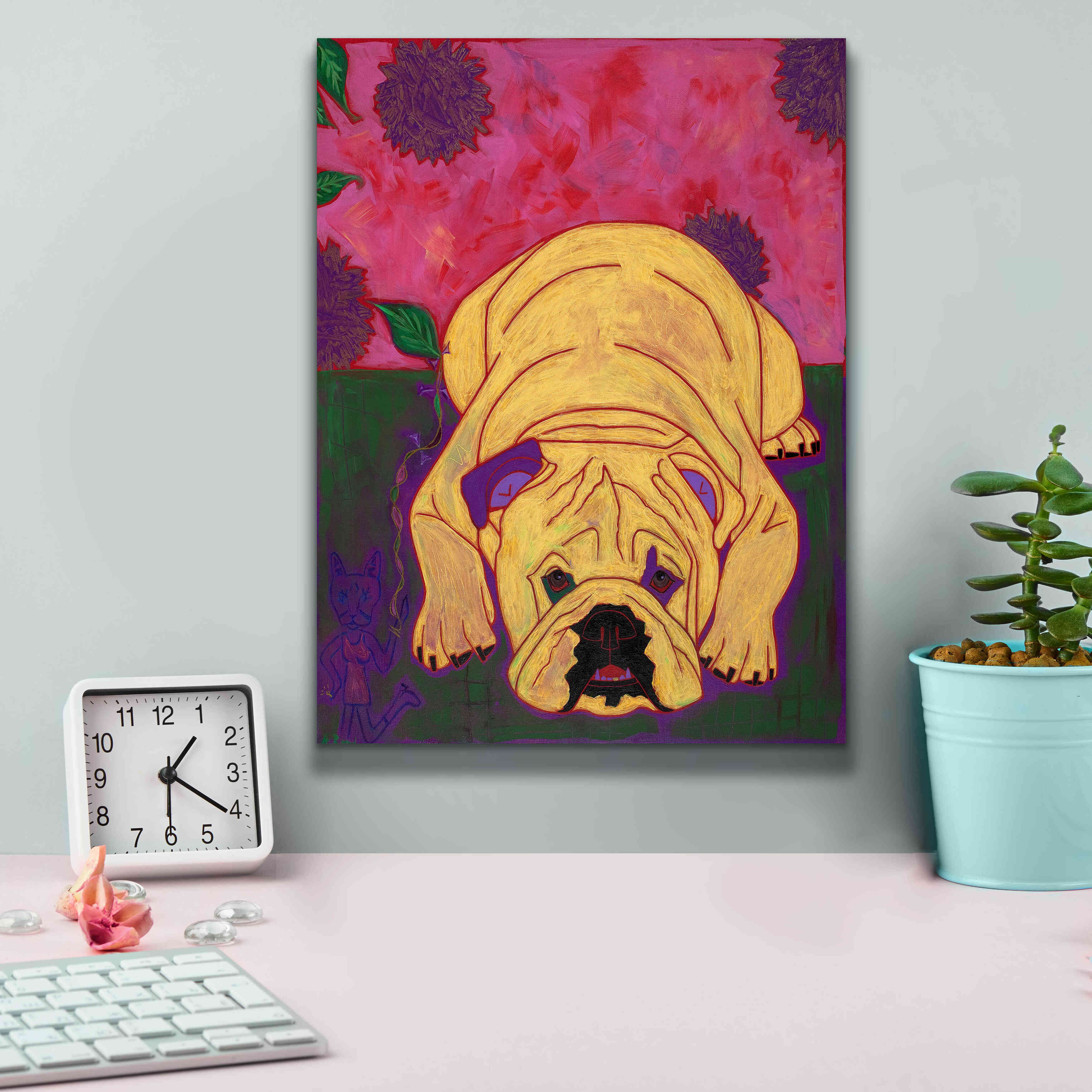 'Lounge Lizard' by Angela Bond Giclee Canvas Wall Art,12x16