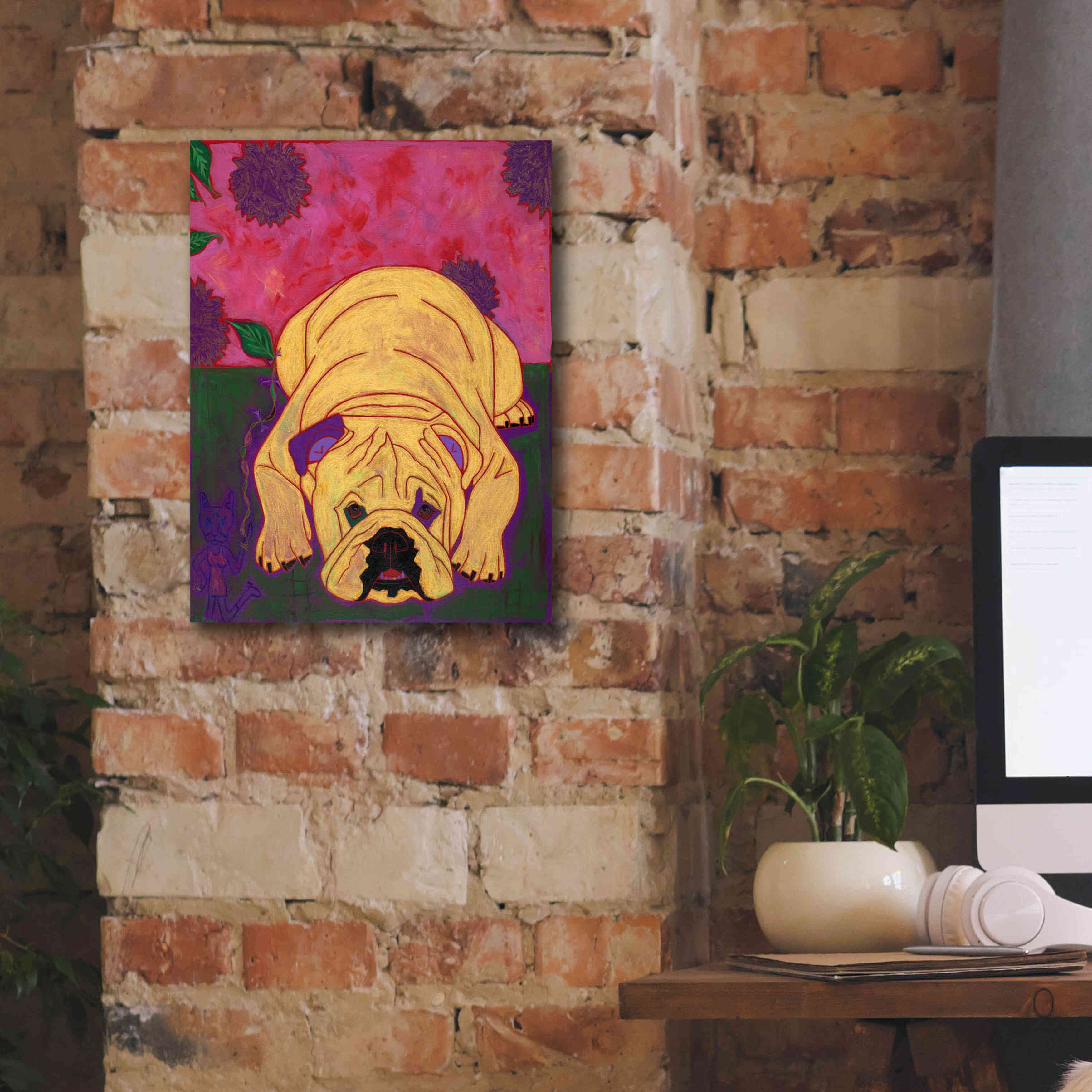 'Lounge Lizard' by Angela Bond Giclee Canvas Wall Art,12x16