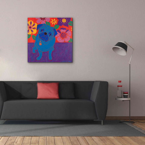Image of 'Perspicacious Pug' by Angela Bond Giclee Canvas Wall Art,37x37