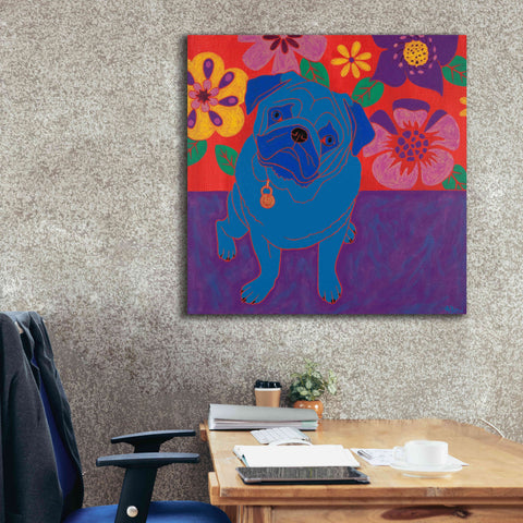 Image of 'Perspicacious Pug' by Angela Bond Giclee Canvas Wall Art,37x37