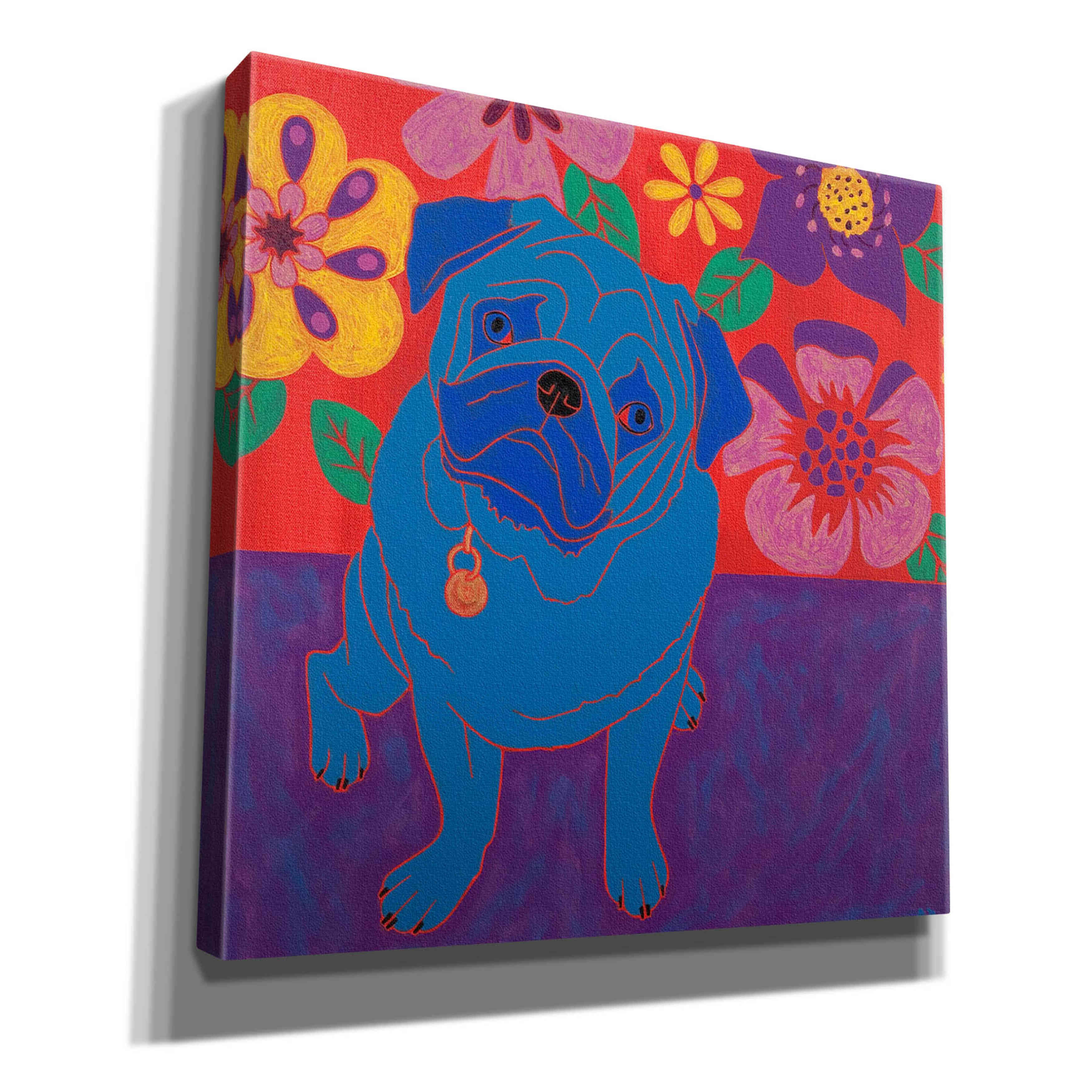 'Perspicacious Pug' by Angela Bond Giclee Canvas Wall Art