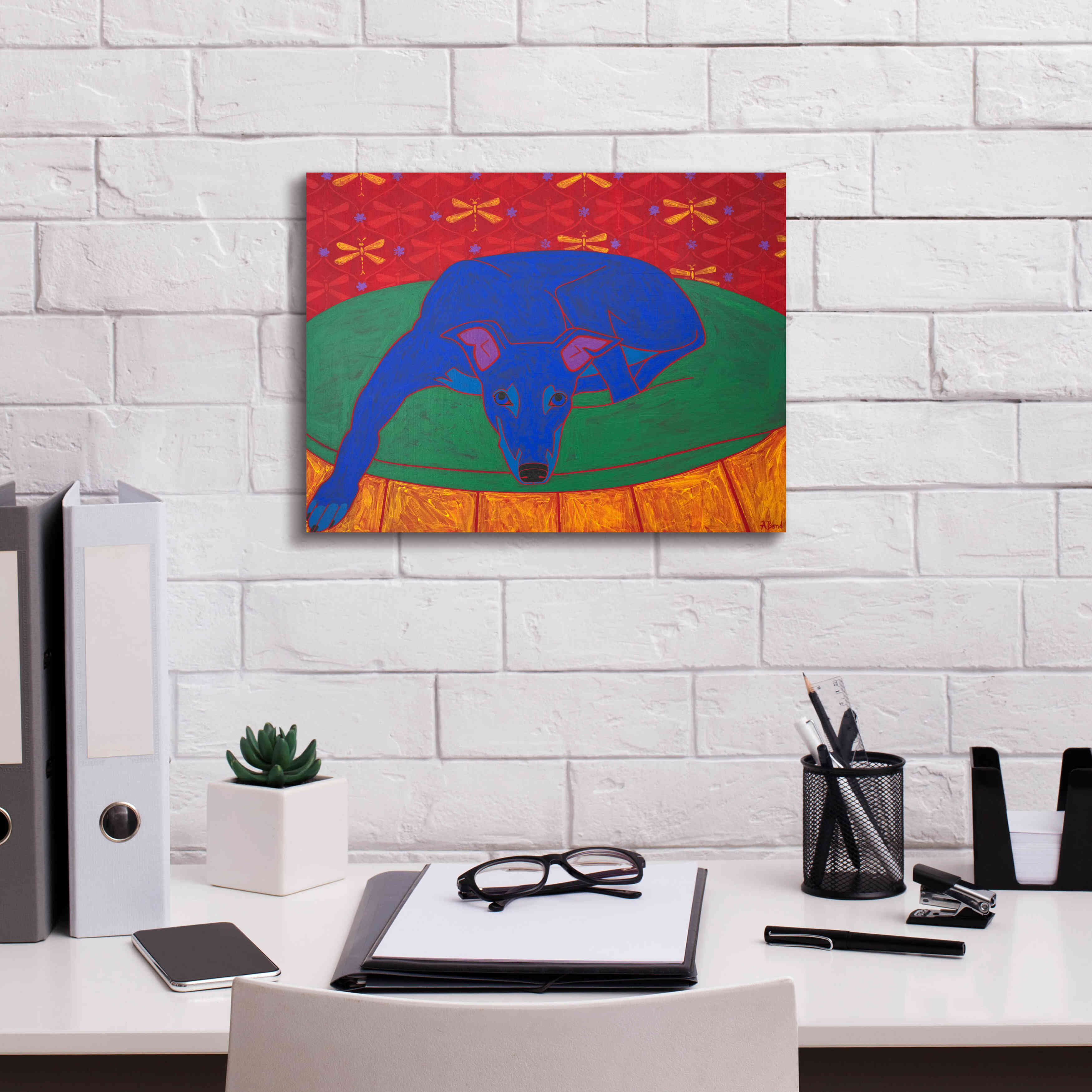 'Runner in Repose' by Angela Bond Giclee Canvas Wall Art,16x12