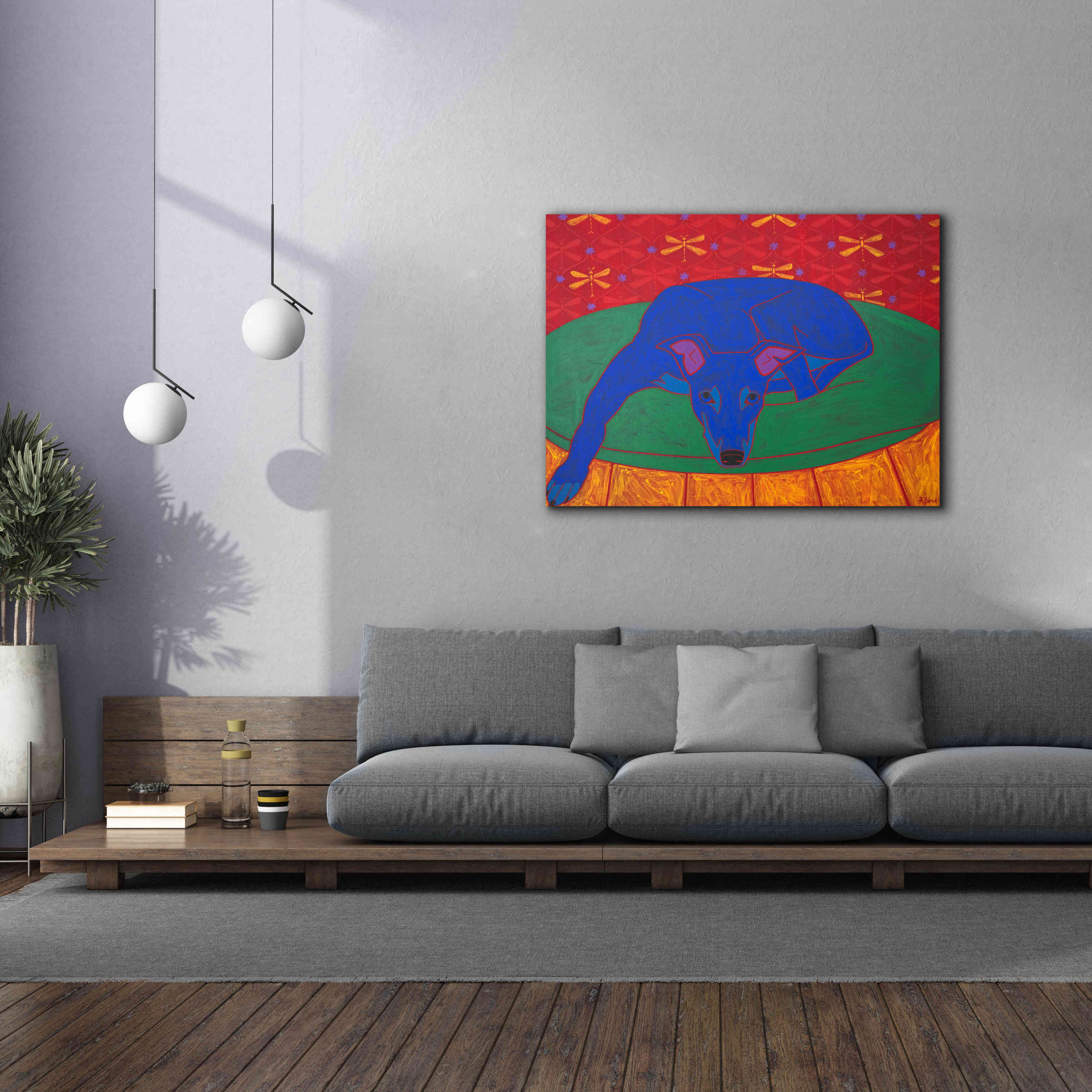 'Runner in Repose' by Angela Bond Giclee Canvas Wall Art,54x40