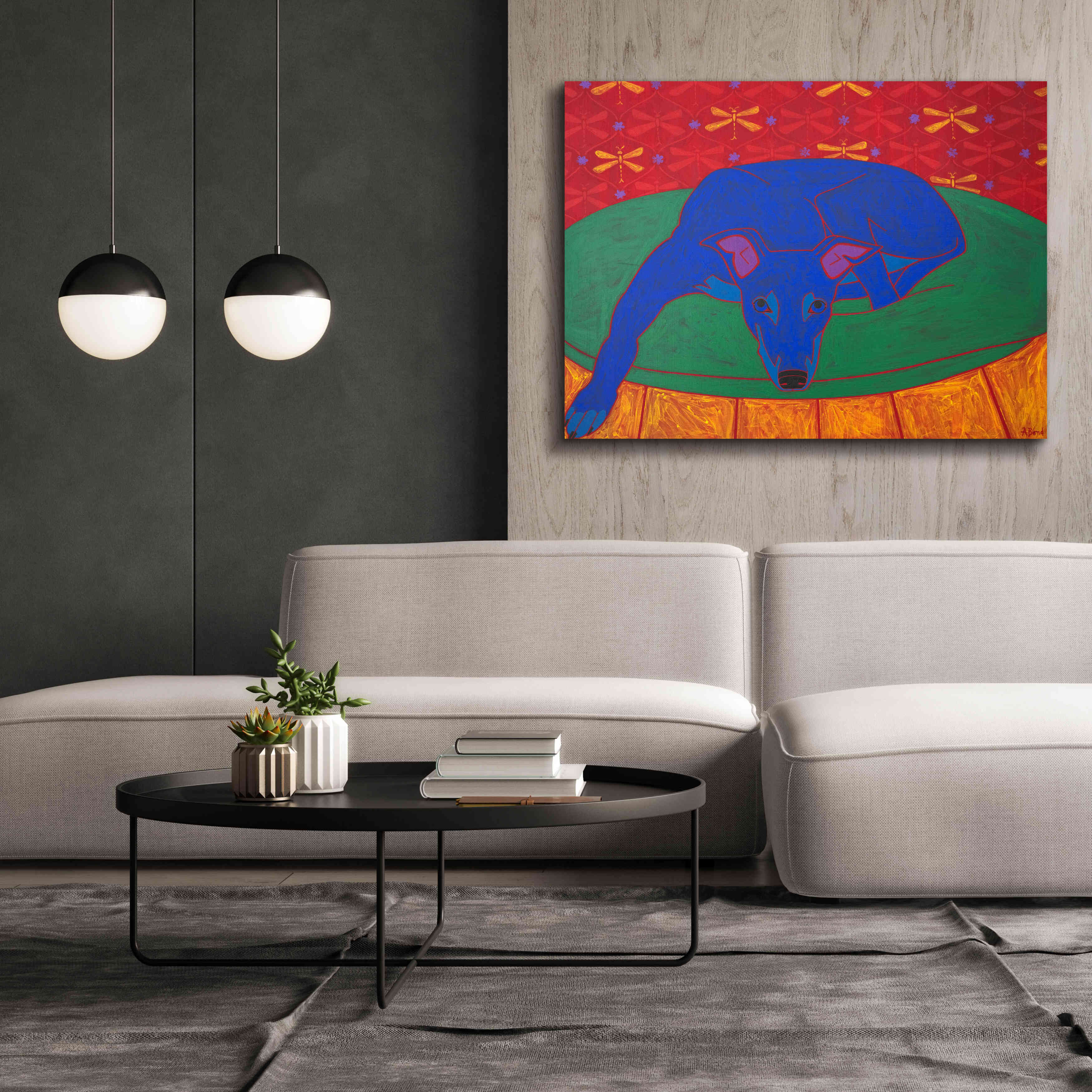 'Runner in Repose' by Angela Bond Giclee Canvas Wall Art,54x40