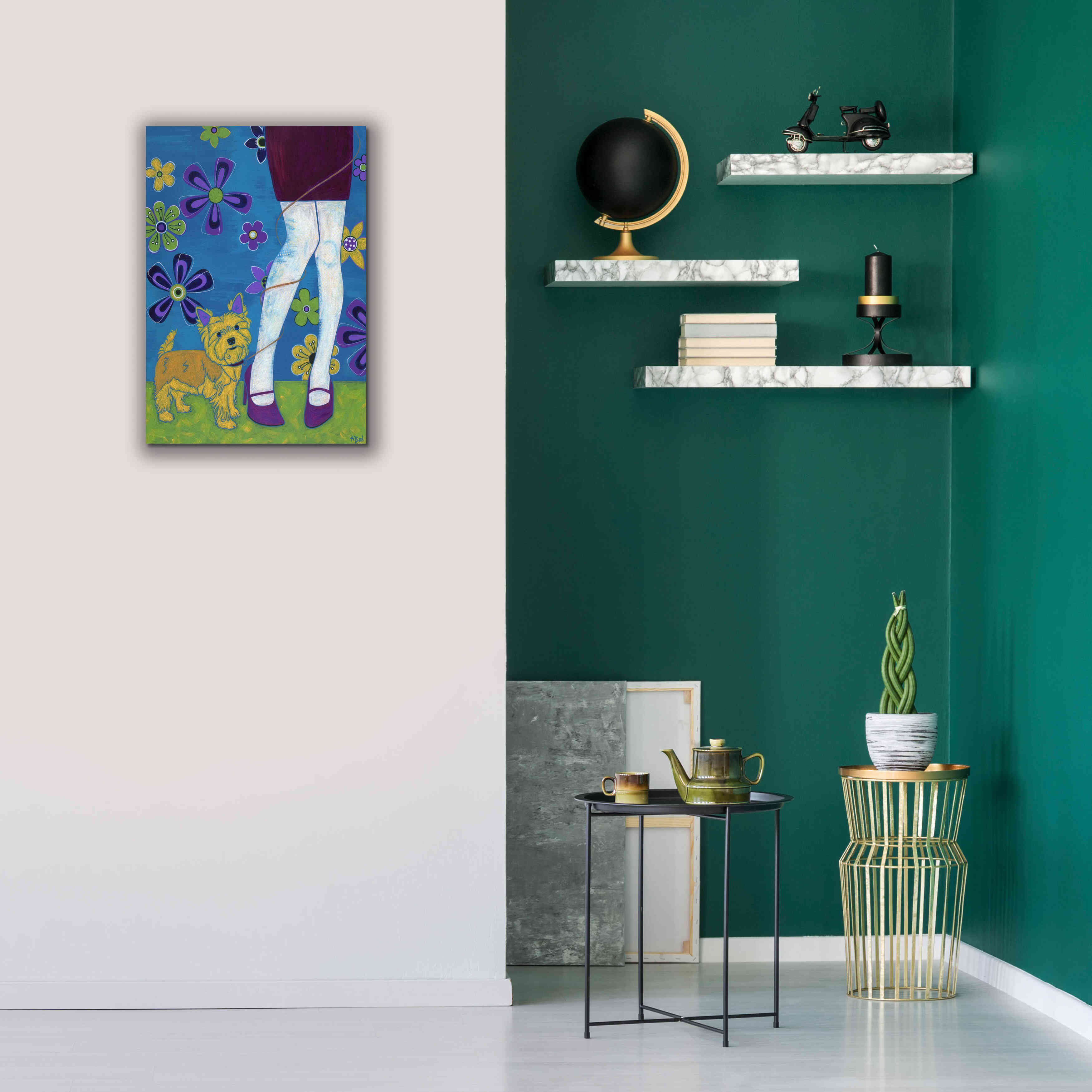 'The Yorkie Fandango' by Angela Bond Giclee Canvas Wall Art,18x26