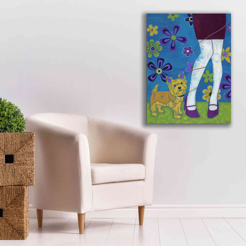 Image of 'The Yorkie Fandango' by Angela Bond Giclee Canvas Wall Art,26x34