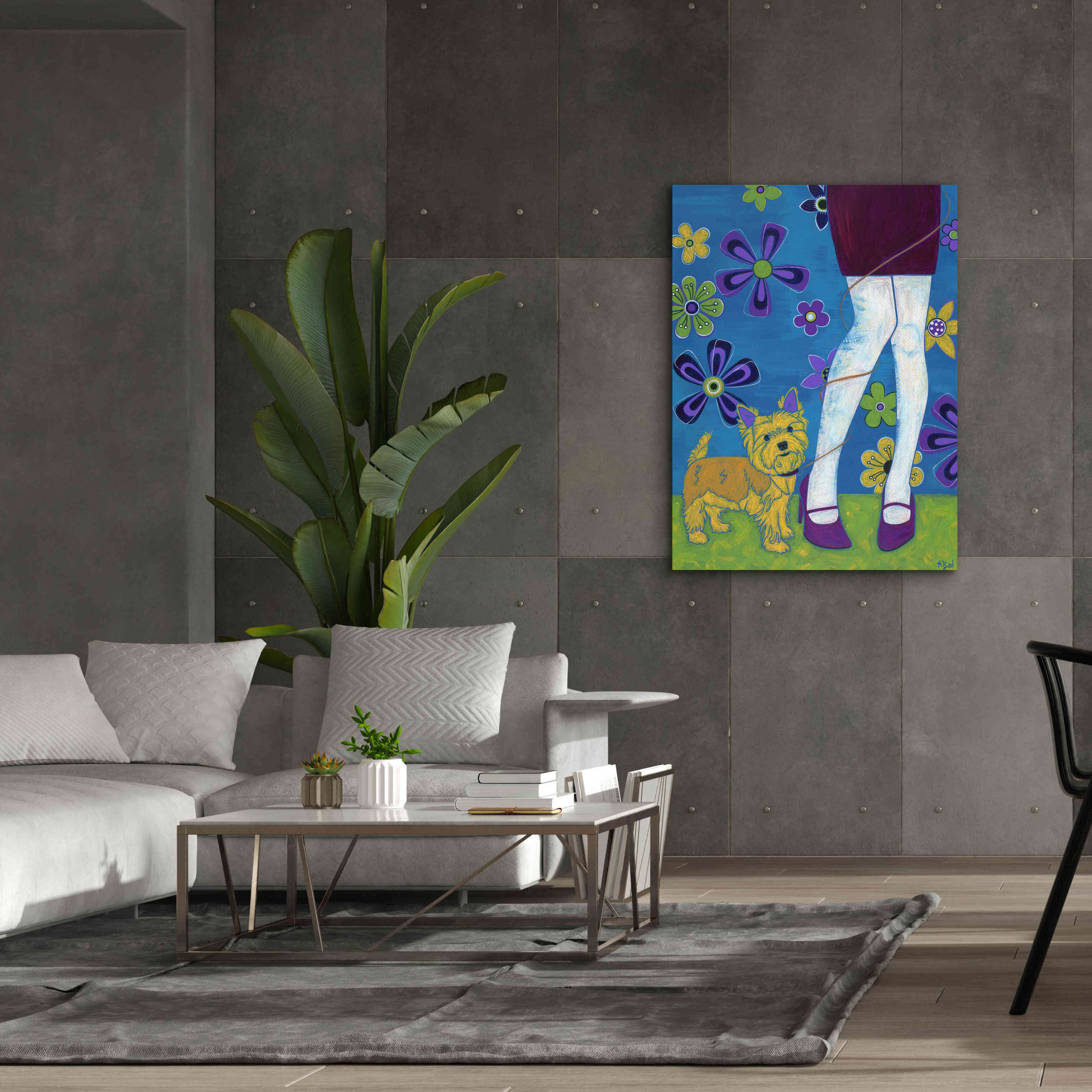 'The Yorkie Fandango' by Angela Bond Giclee Canvas Wall Art,40x54