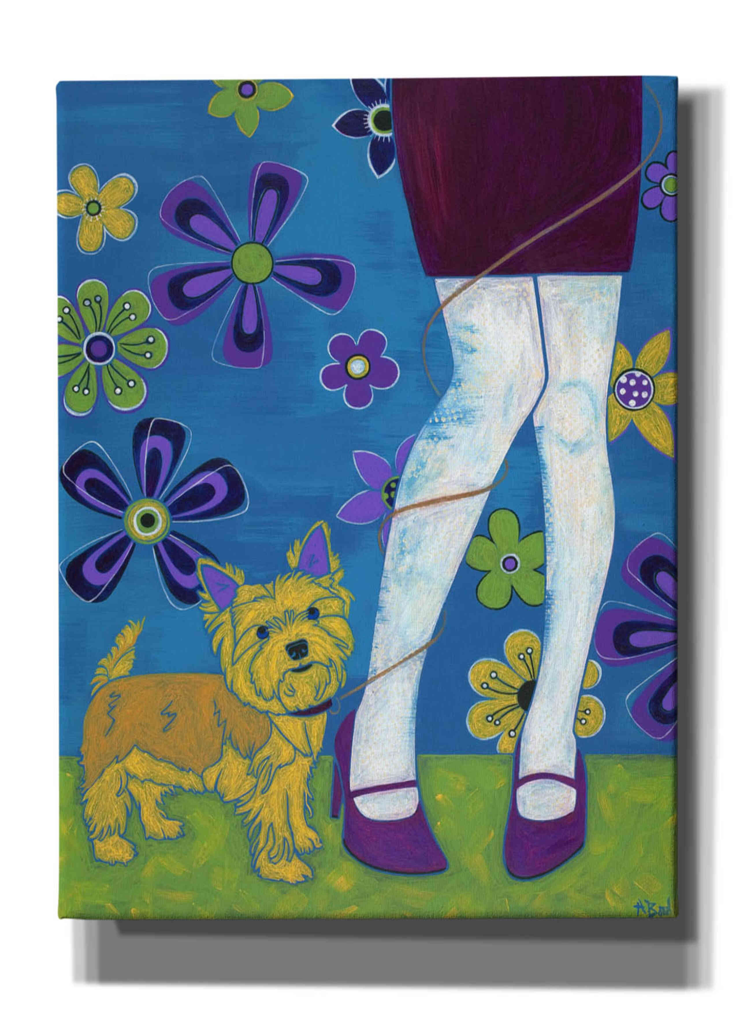 'The Yorkie Fandango' by Angela Bond Giclee Canvas Wall Art
