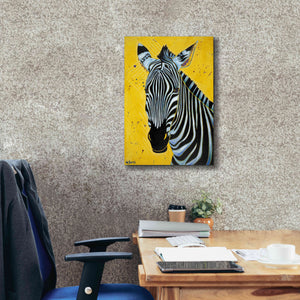 'Zebra' by Angela Bond Giclee Canvas Wall Art,18x26