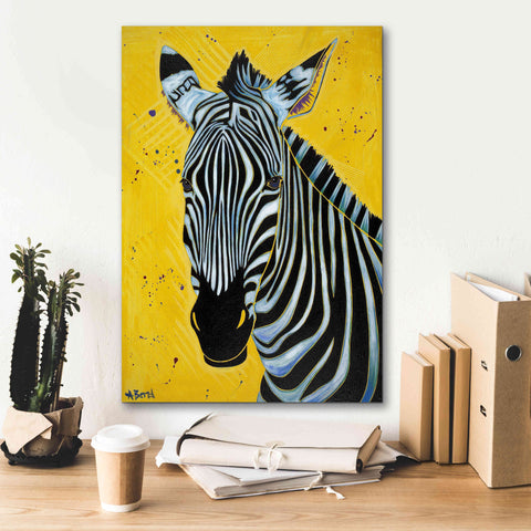 Image of 'Zebra' by Angela Bond Giclee Canvas Wall Art,18x26