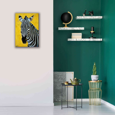 Image of 'Zebra' by Angela Bond Giclee Canvas Wall Art,18x26
