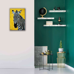 'Zebra' by Angela Bond Giclee Canvas Wall Art,18x26