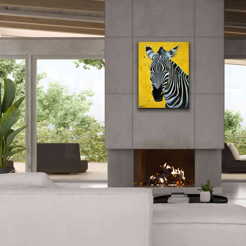 Image of 'Zebra' by Angela Bond Giclee Canvas Wall Art,26x34
