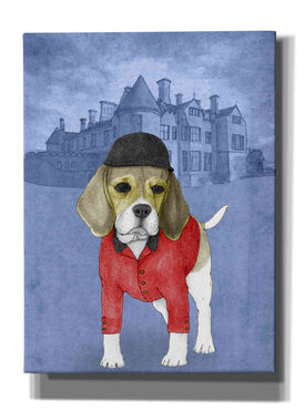 'Beagle with Beaulieu Palace' by Barruf Giclee Canvas Wall Art