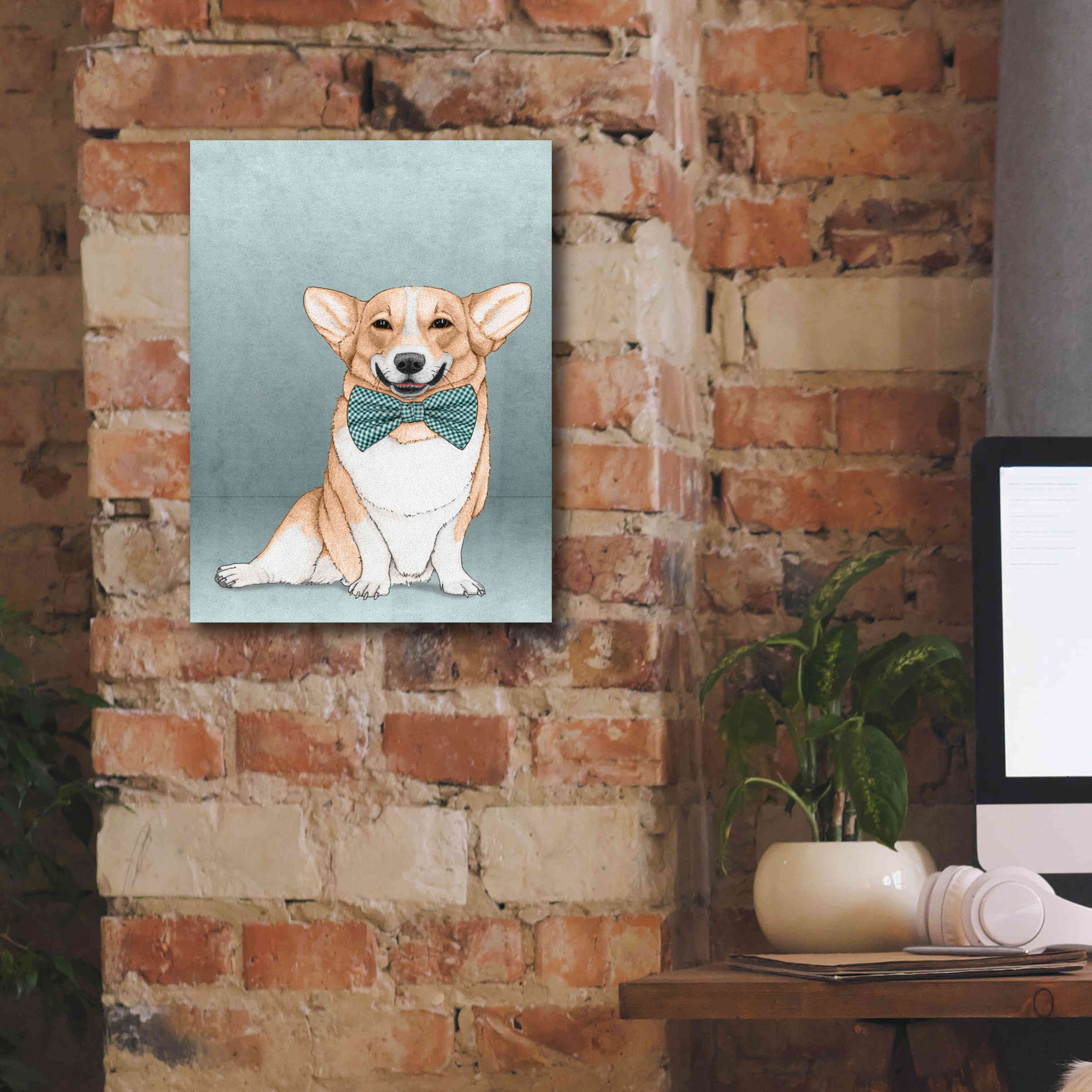 'Corgi Dog' by Barruf Giclee Canvas Wall Art,12x16