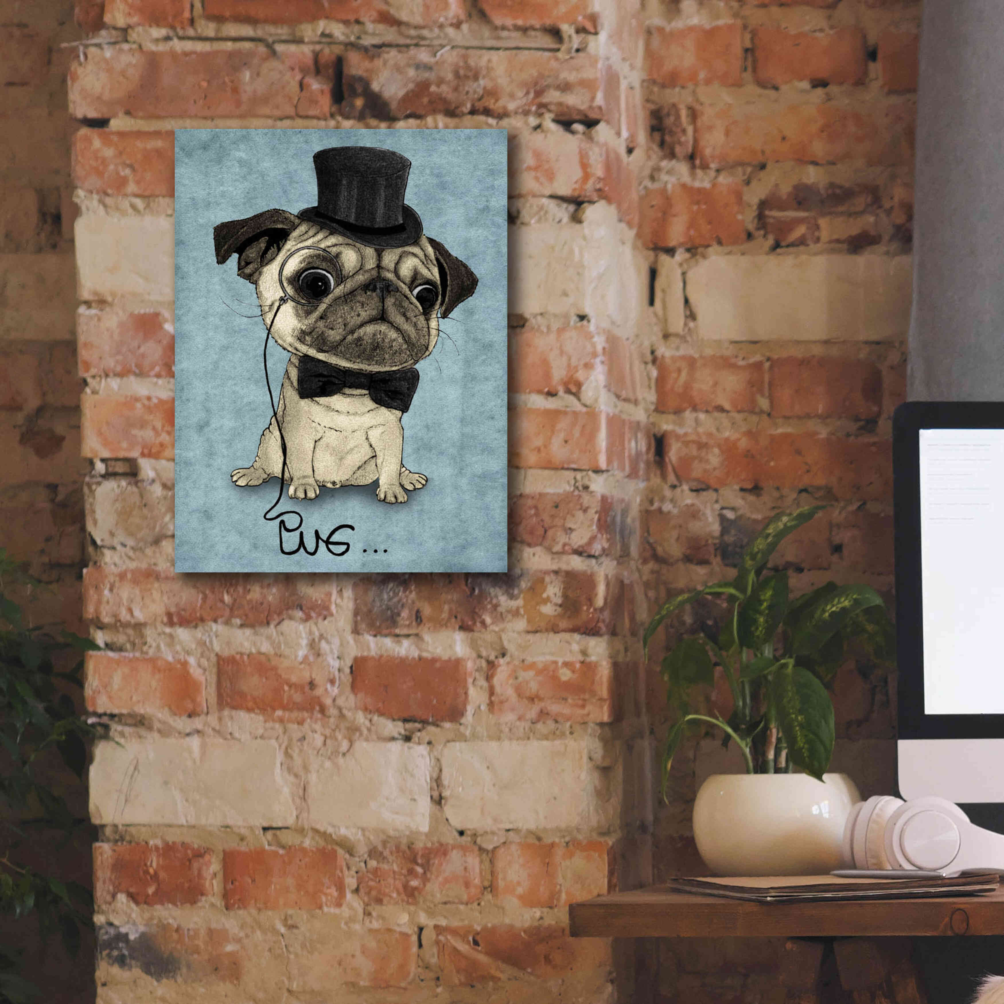 'Gentle Pug' by Barruf Giclee Canvas Wall Art,12x16