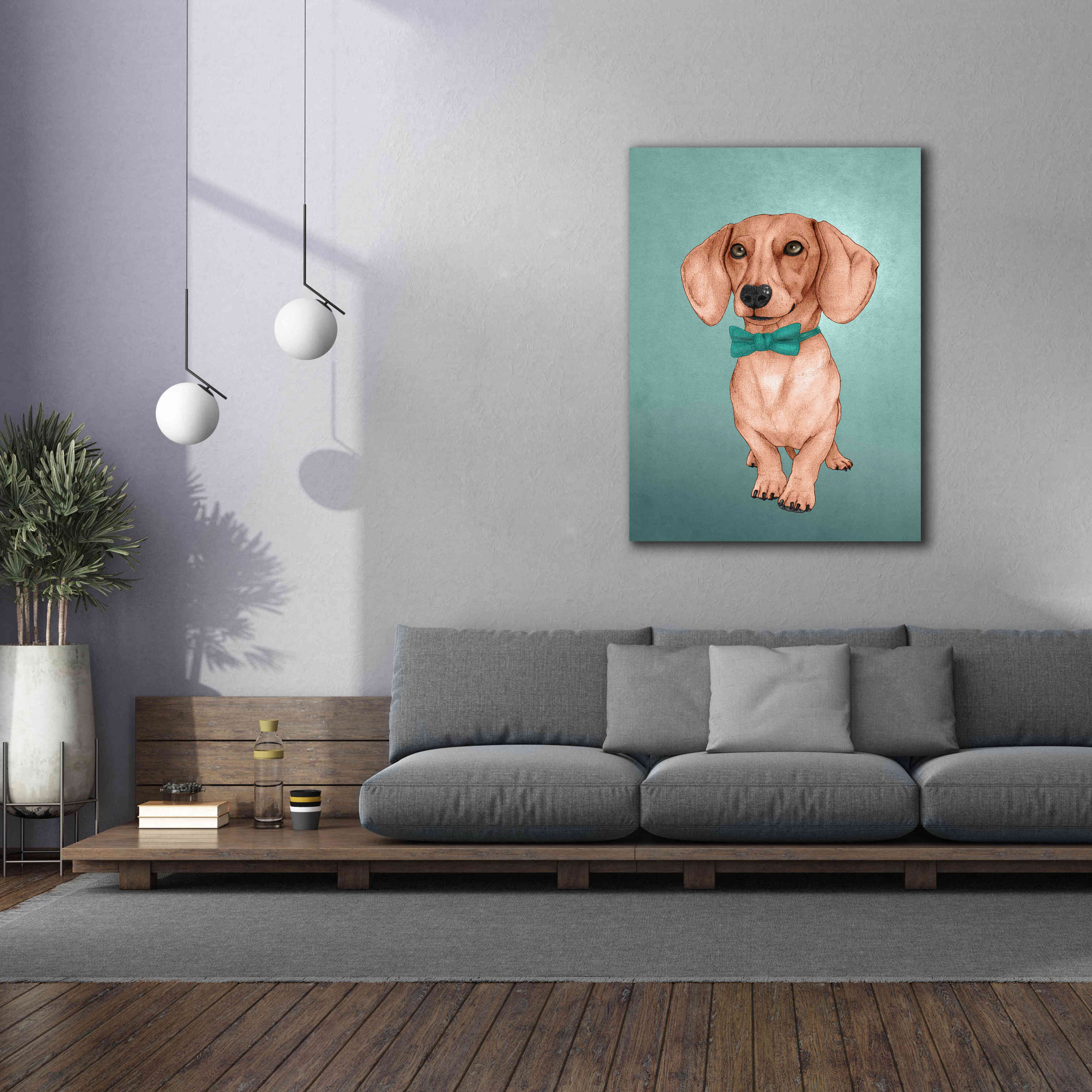 'The Wiener Dog' by Barruf Giclee Canvas Wall Art,40x54