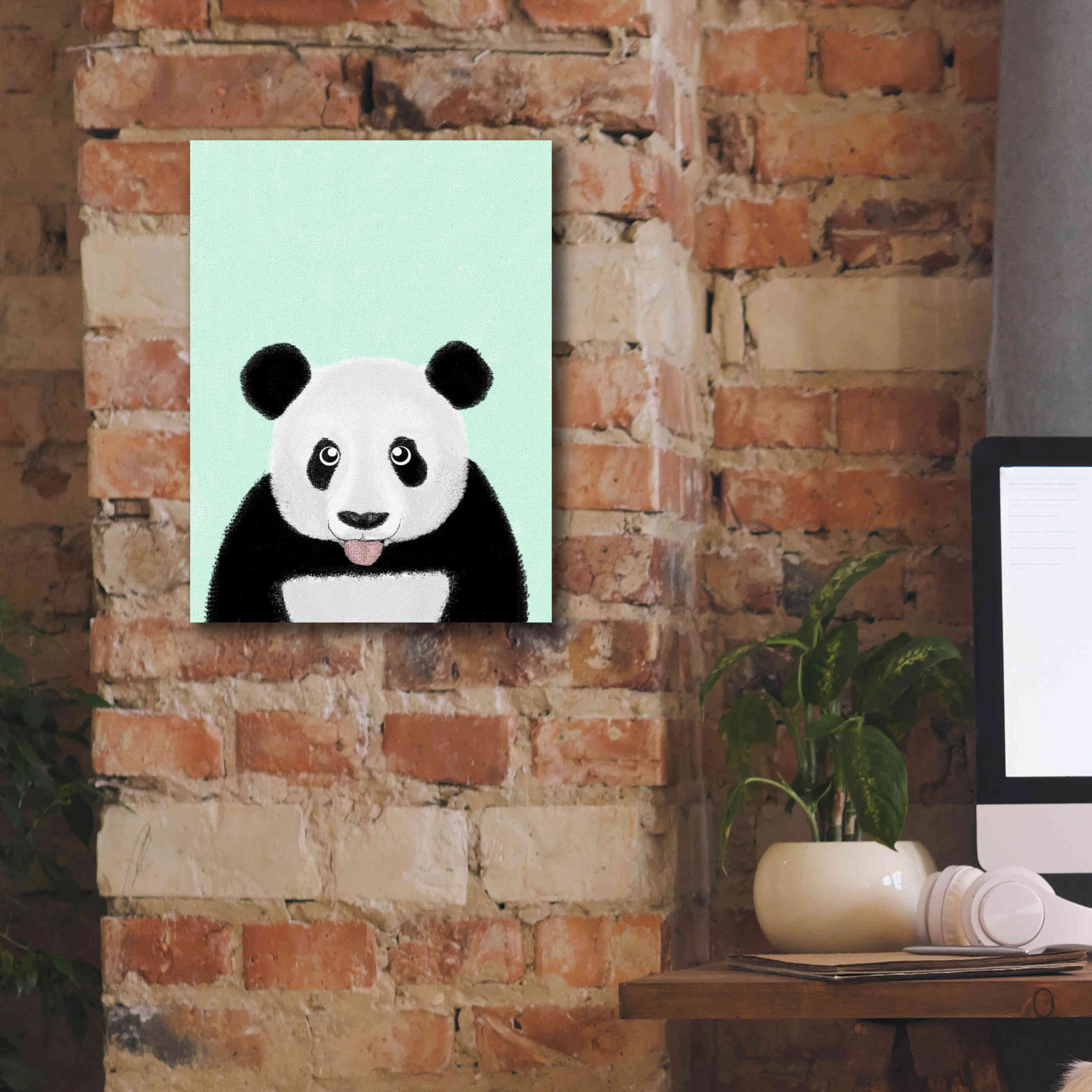 'Cute Panda' by Barruf Giclee Canvas Wall Art,12x16