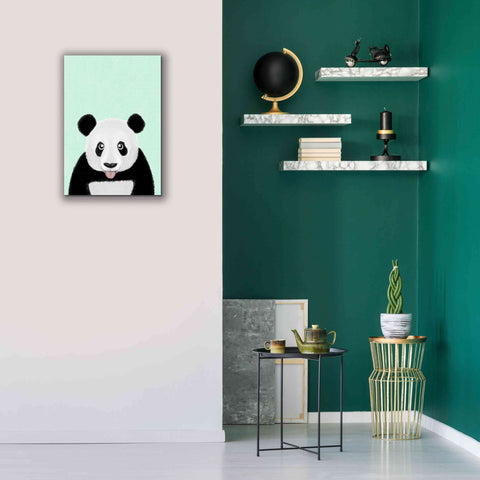 Image of 'Cute Panda' by Barruf Giclee Canvas Wall Art,18x26