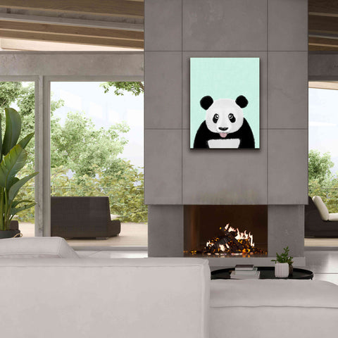 Image of 'Cute Panda' by Barruf Giclee Canvas Wall Art,26x34