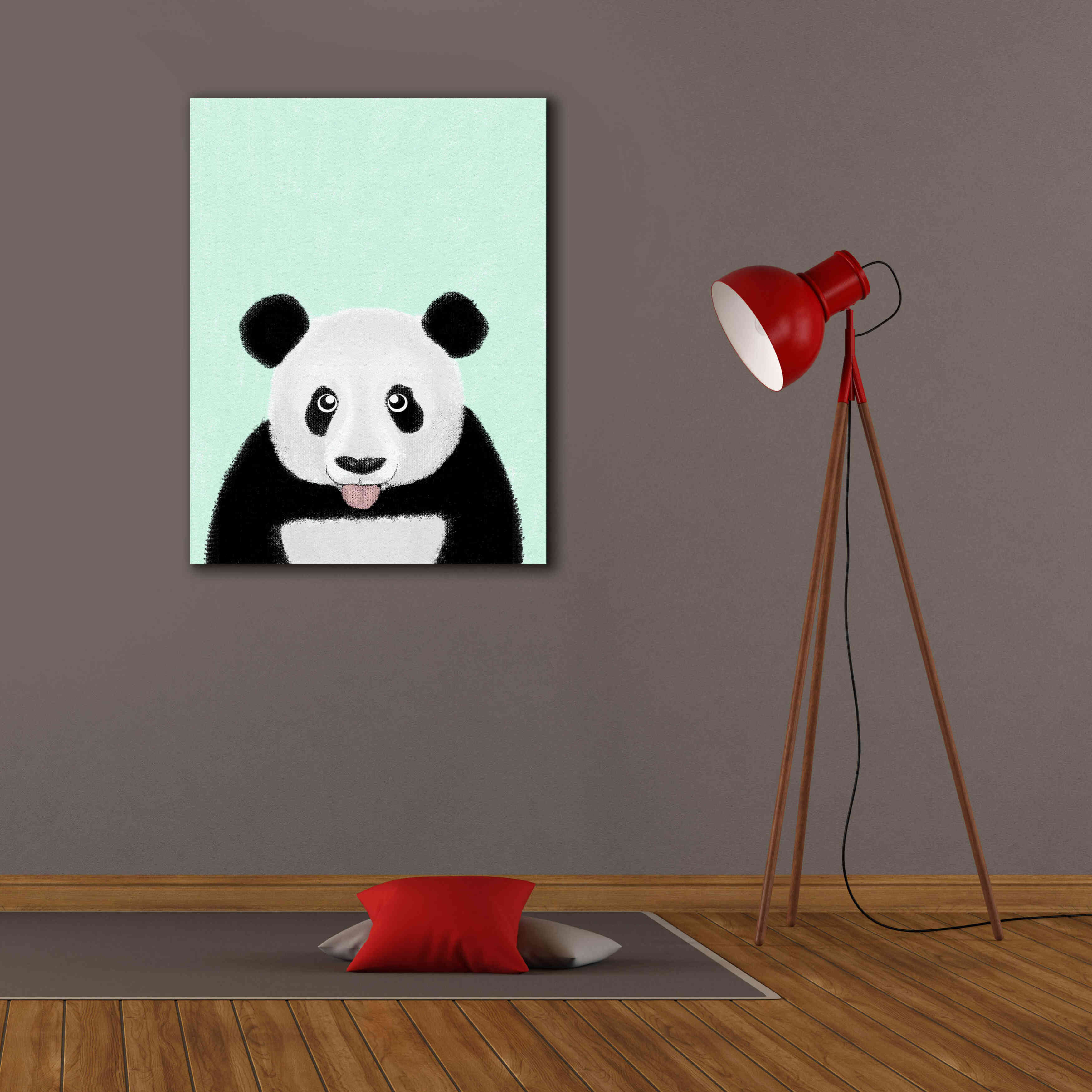 'Cute Panda' by Barruf Giclee Canvas Wall Art,26x34