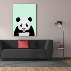 'Cute Panda' by Barruf Giclee Canvas Wall Art,40x54